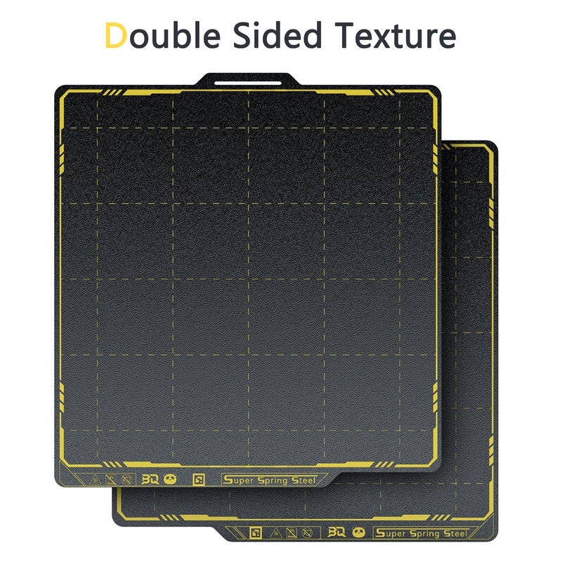 BigTreeTech BIQU SSS Double-Sided Panda Spring Steel Build Plate Compatible with Bambu-Lab X1C/X1E/P1P/P1S/A1 3D Printer, 258x258MM(10.16x10.16in) Ultra-Flexible Sheet Removable Surface Platform (Black) - Image 4